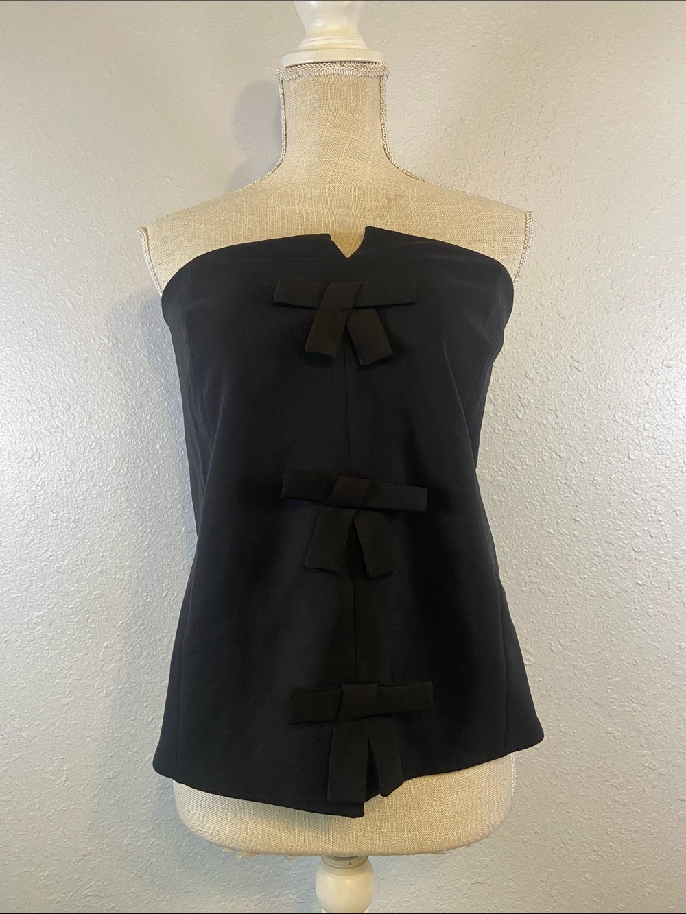 Witchy Whimsigoth Baddie Y2K Clubbing Torrid Black Bow Bustier Top Size 3X NEW